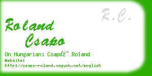 roland csapo business card